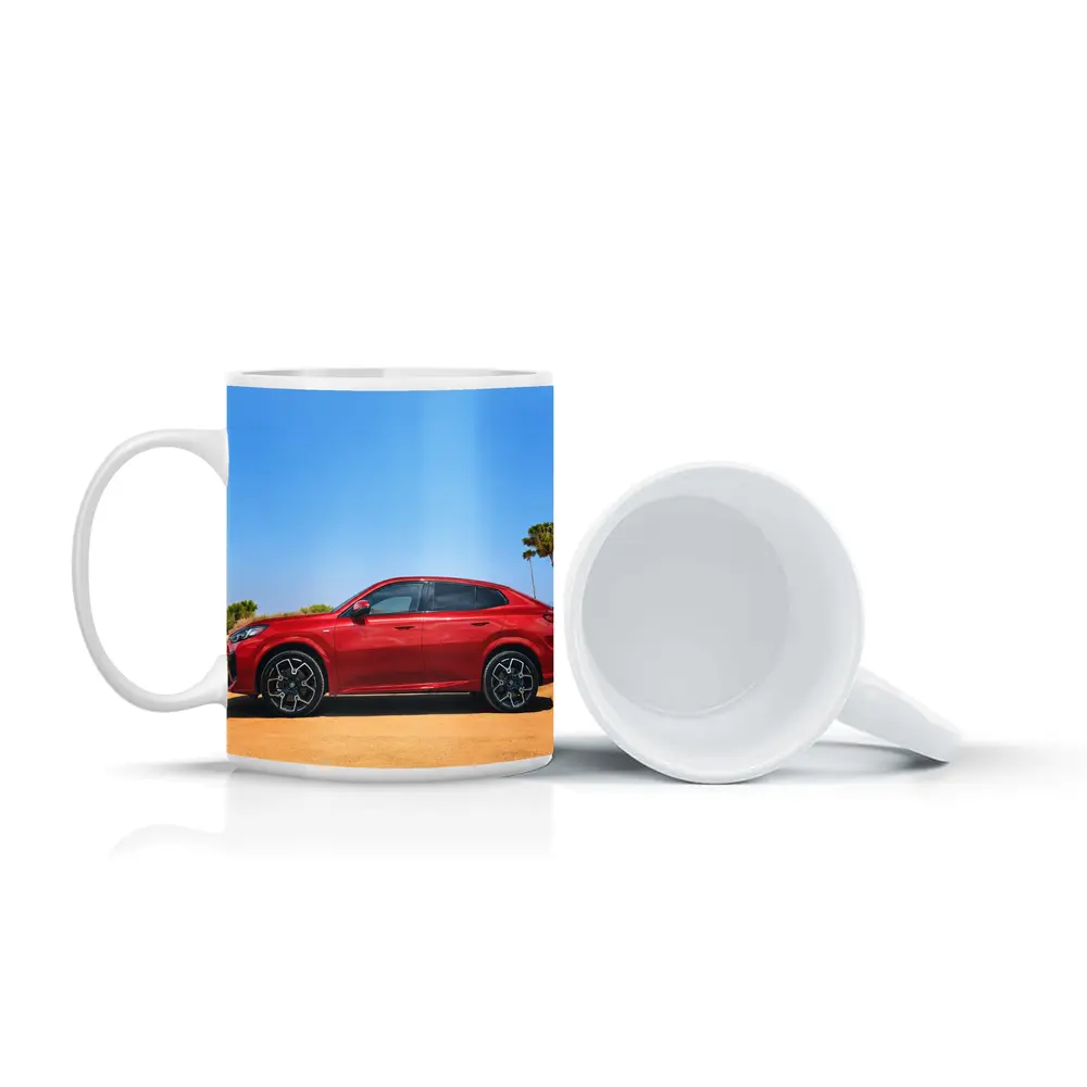 Red BMW X4 Desert Sandy Landscape – Mugs