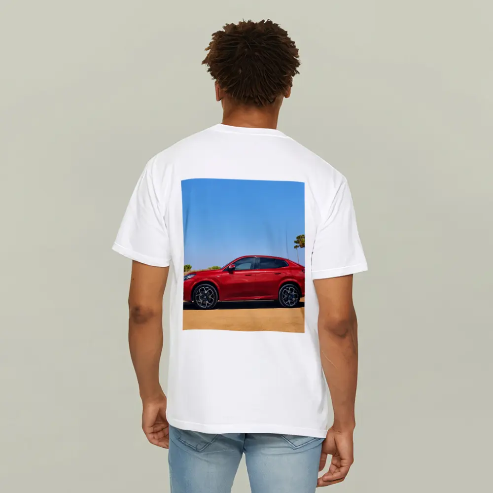 Red BMW X4 Desert Sandy Landscape – T-Shirts