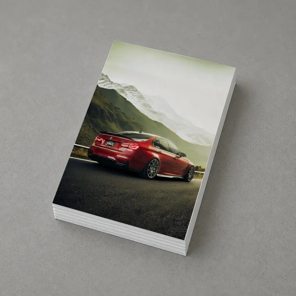 Red BMW M3 F80 Mountain Road Shot – Postcards