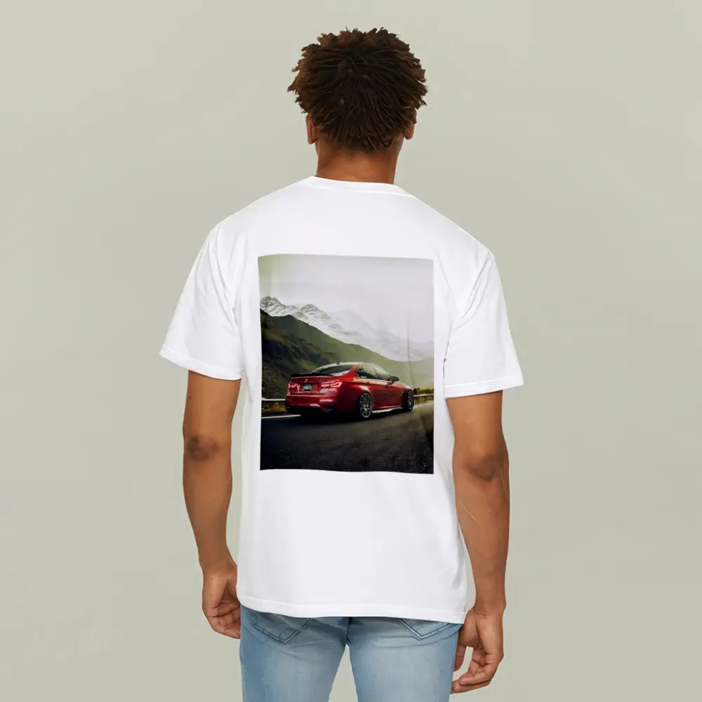 Red BMW M3 F80 Mountain Road Shot – T-Shirts
