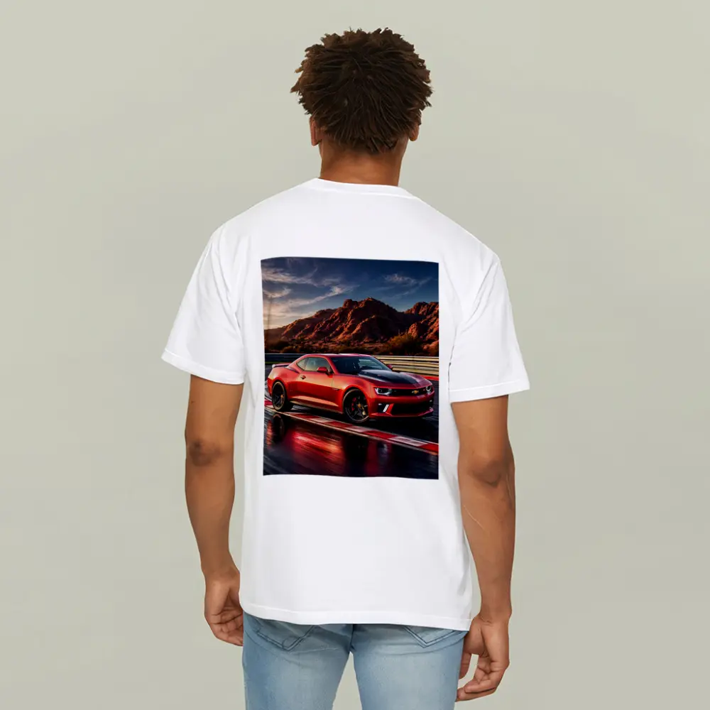 Chevrolet Camaro Red Race Track Desert Mountains – T-Shirts