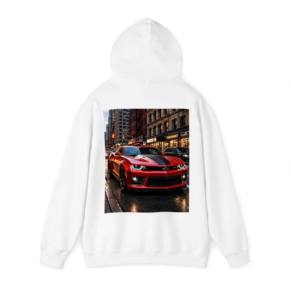 Red Chevrolet Camaro ZL1 New York Street – Hoodies