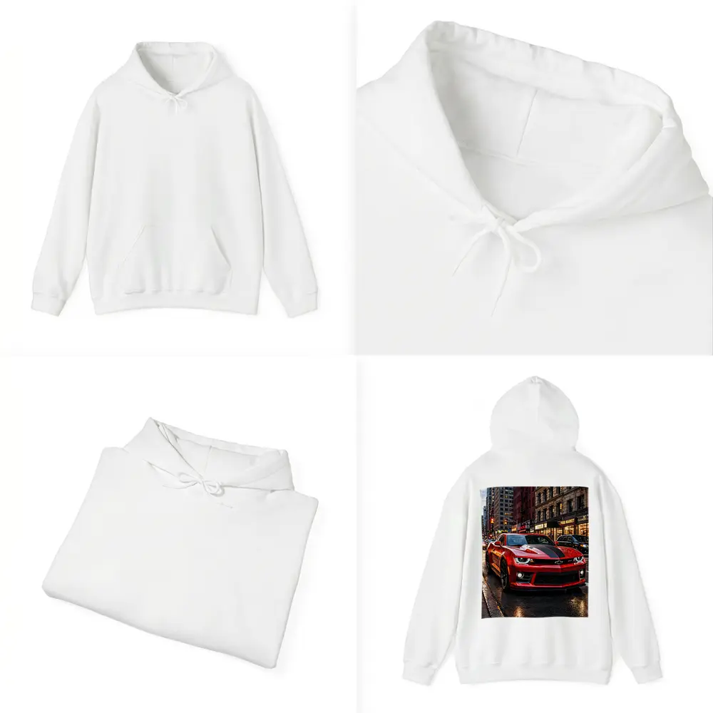 Red Chevrolet Camaro ZL1 New York Street – Hoodies