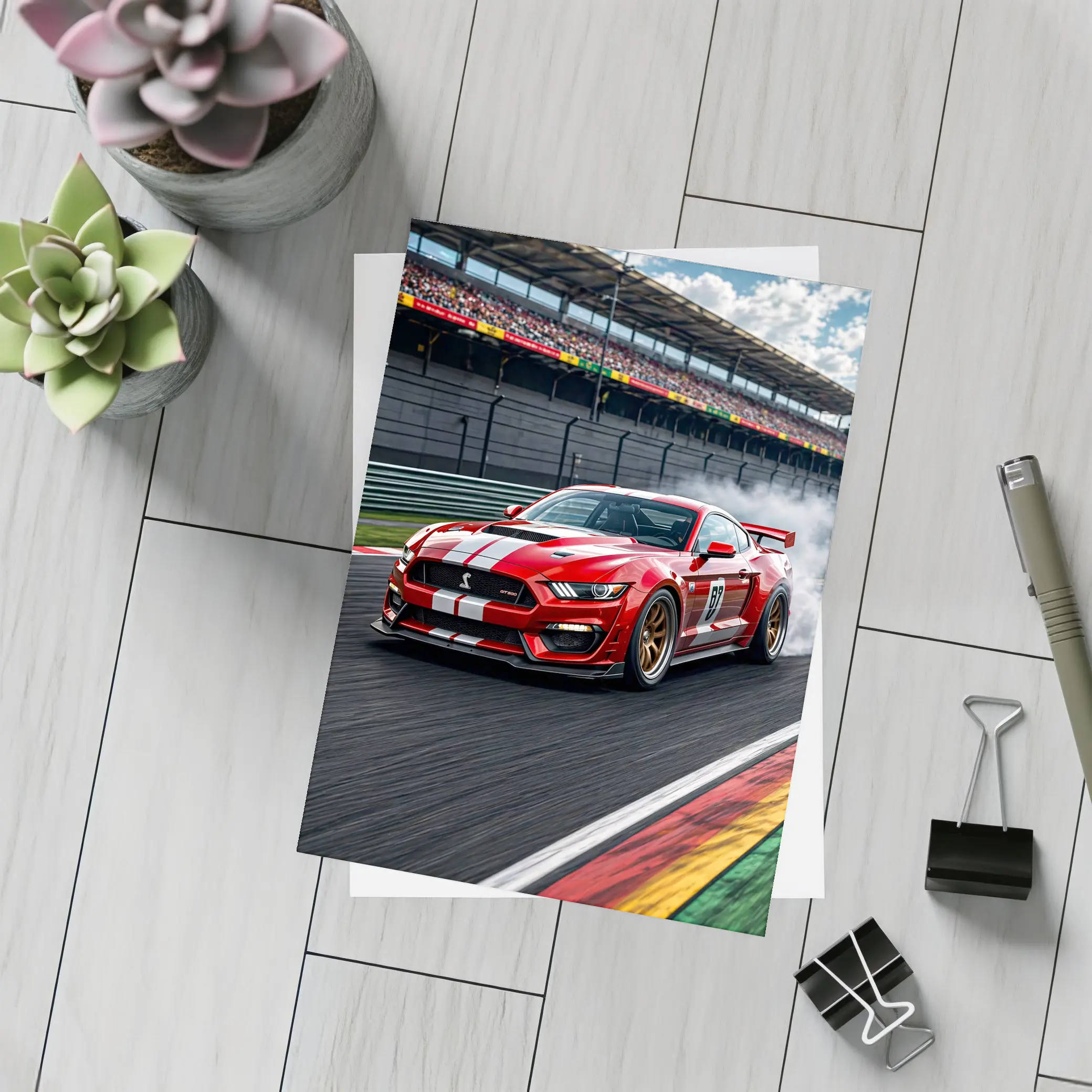 Ford Mustang Shelby GT500 Drifting Race Track – Postcards