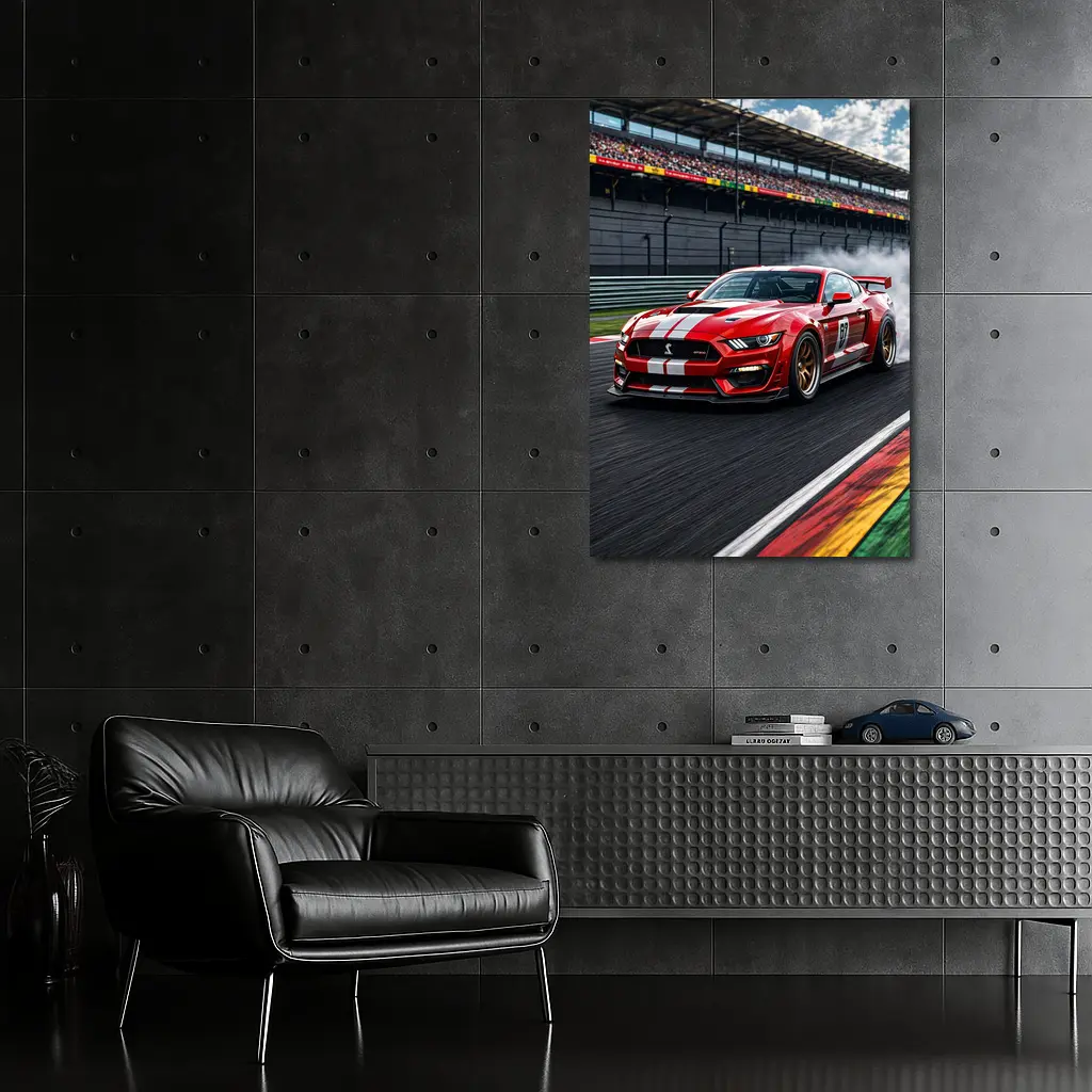 Ford Mustang Shelby GT500 Drifting Race Track – Wall Art