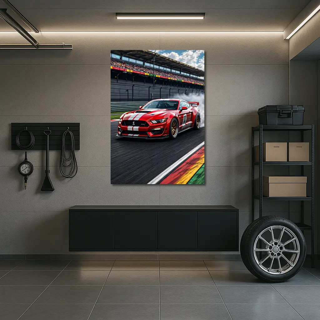 Ford Mustang Shelby GT500 Drifting Race Track – Wall Art