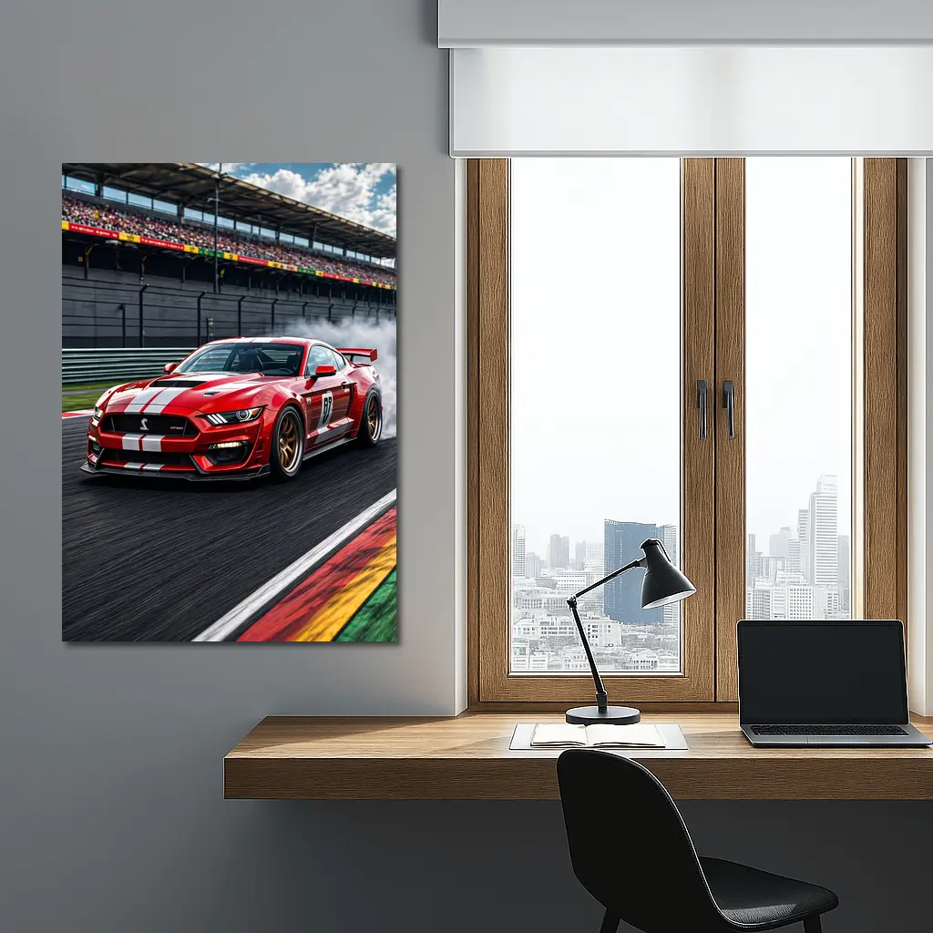 Ford Mustang Shelby GT500 Drifting Race Track – Wall Art