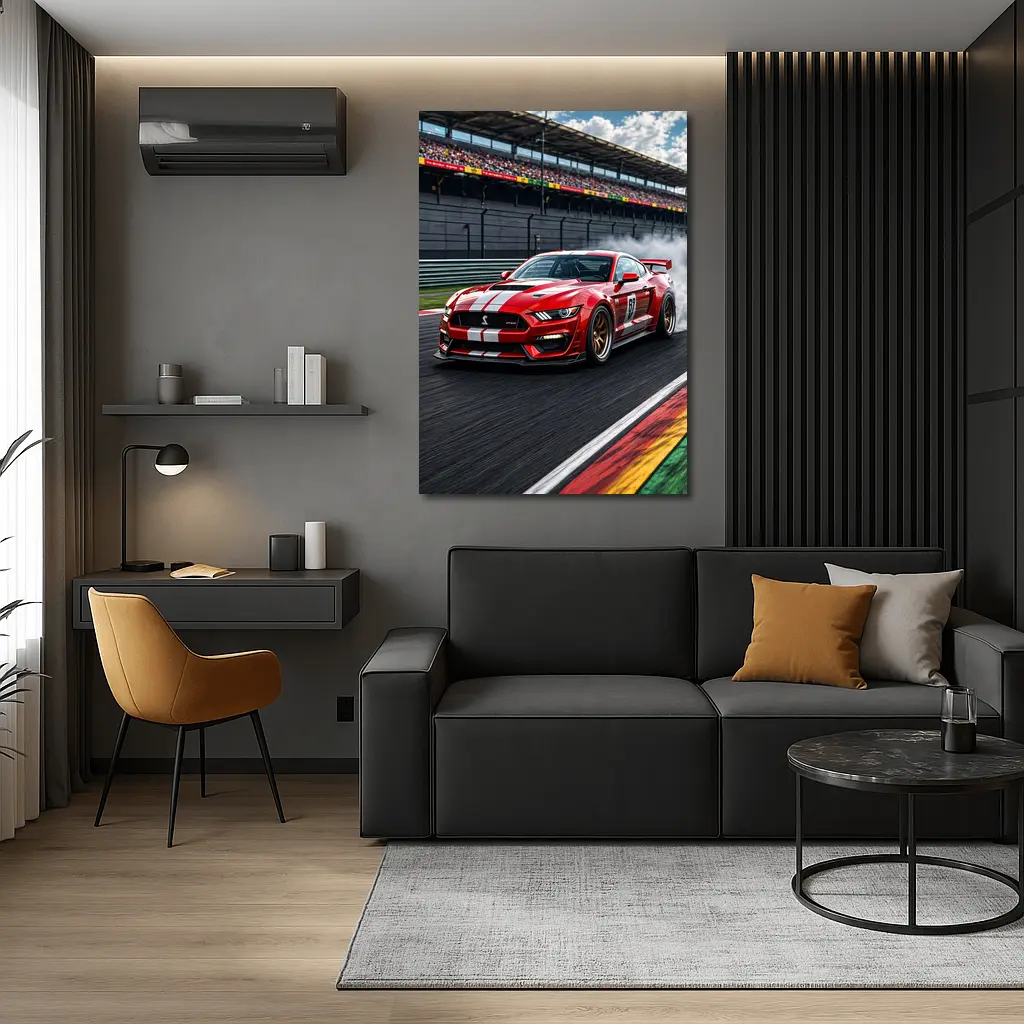 Ford Mustang Shelby GT500 Drifting Race Track – Wall Art