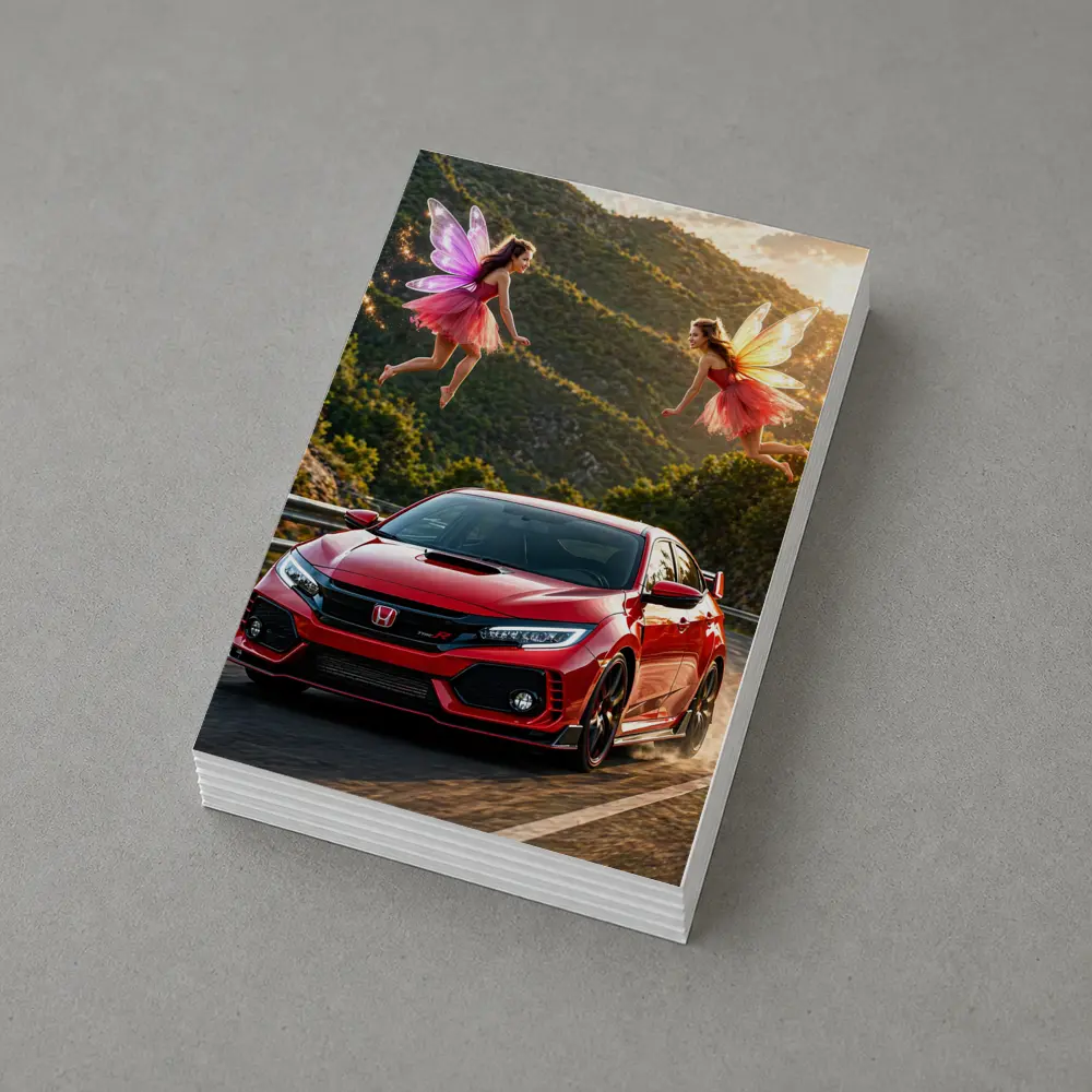 Honda Civic Type R Red Fairy Mountain Road – Postcards