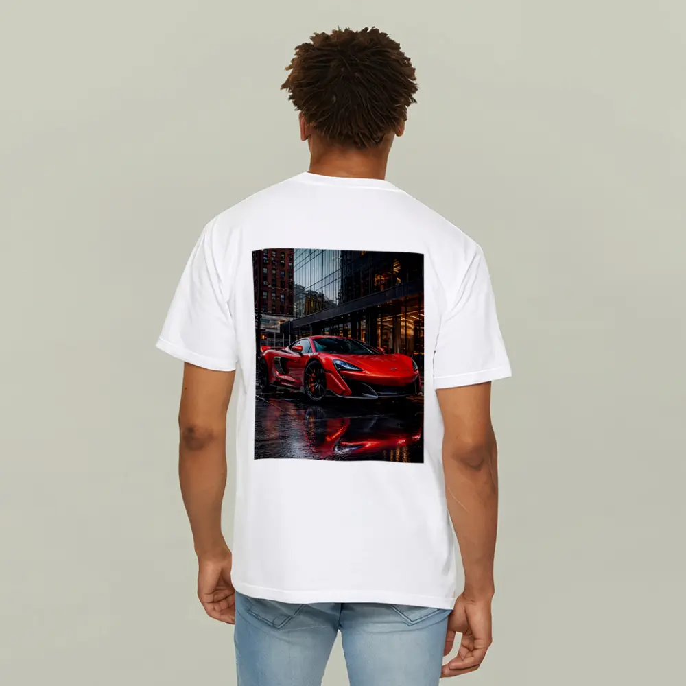 Red McLaren 600LT Wet City Streets – T-Shirts