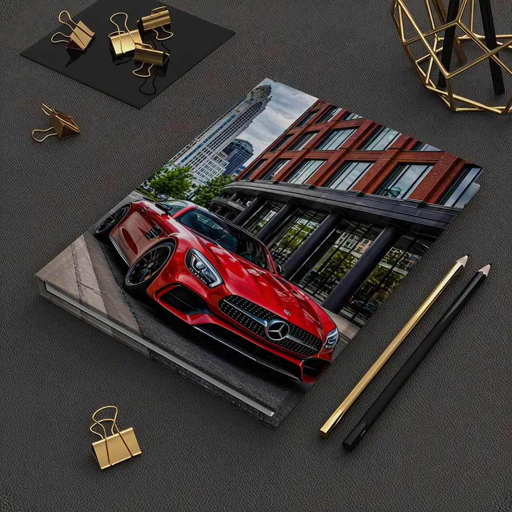 Red Mercedes AMG GT City Street – Notebooks