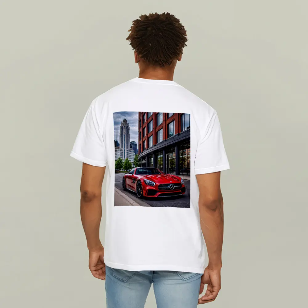 Red Mercedes AMG GT City Street – T-Shirts