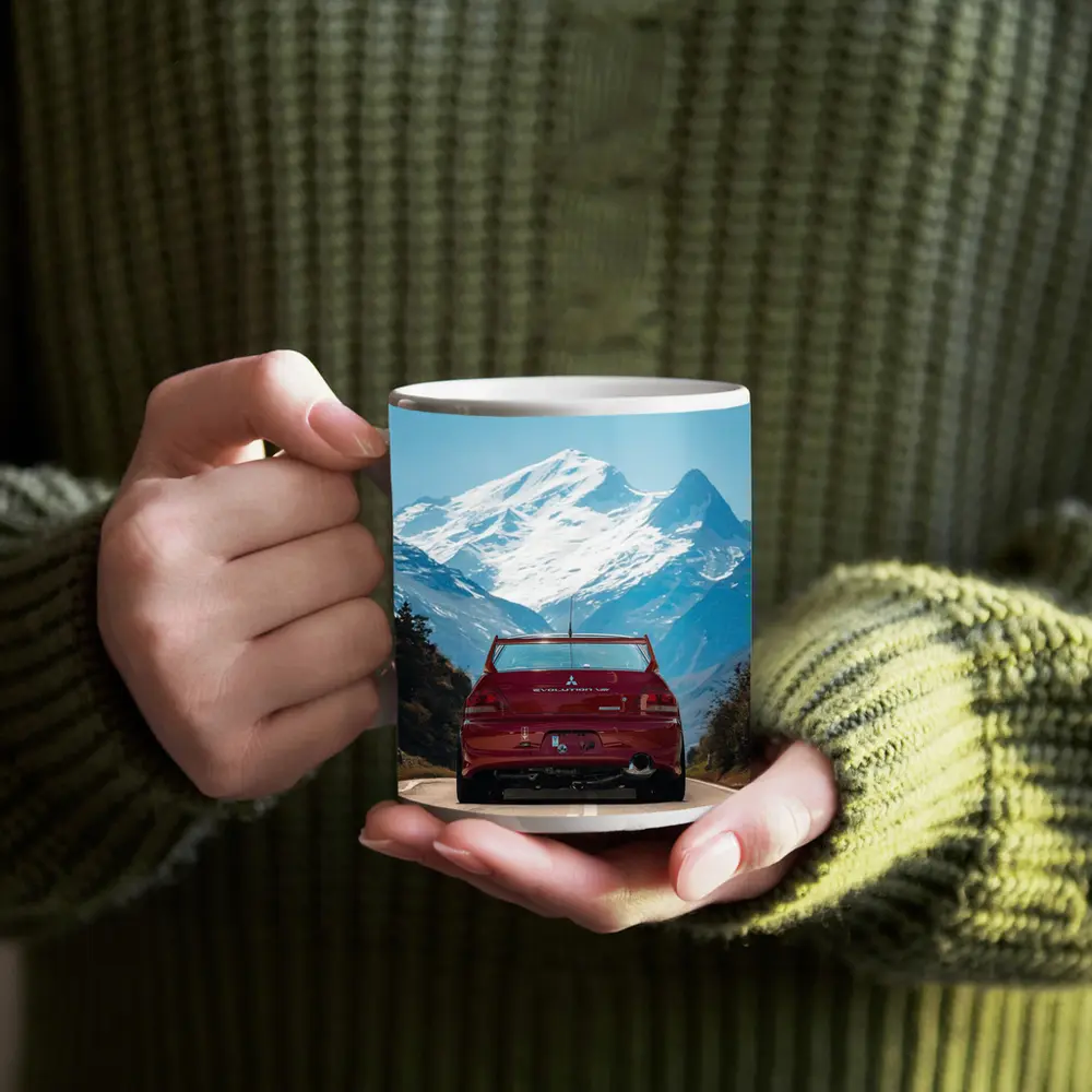 Mitsubishi Lancer Evolution Red Mountain Road – Mugs