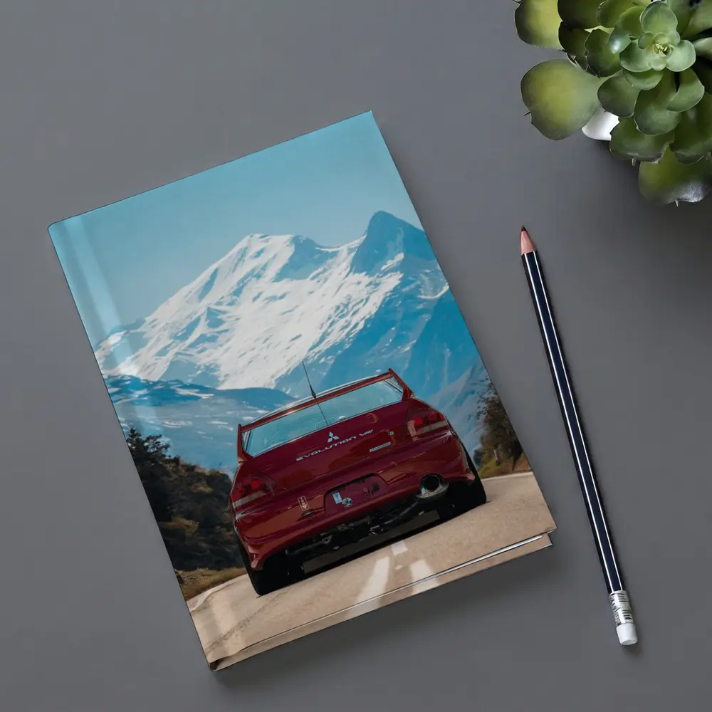 Mitsubishi Lancer Evolution Red Mountain Road – Notebooks