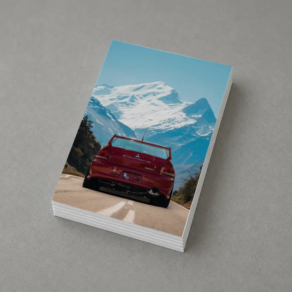 Mitsubishi Lancer Evolution Red Mountain Road – Postcards