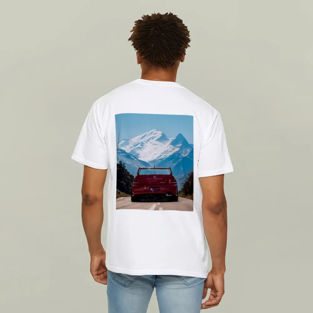 Mitsubishi Lancer Evolution Red Mountain Road – T-Shirts