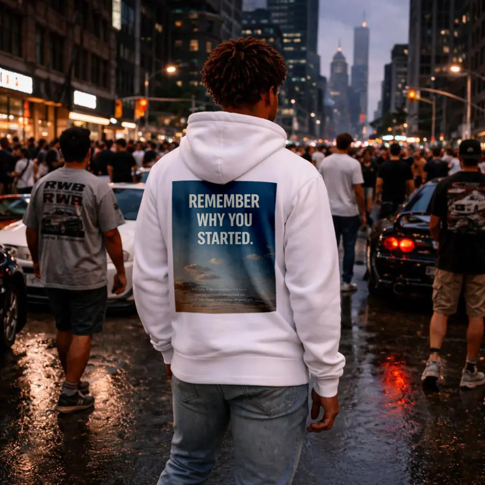 Remember Why You Started Sky Motivational – Hoodies