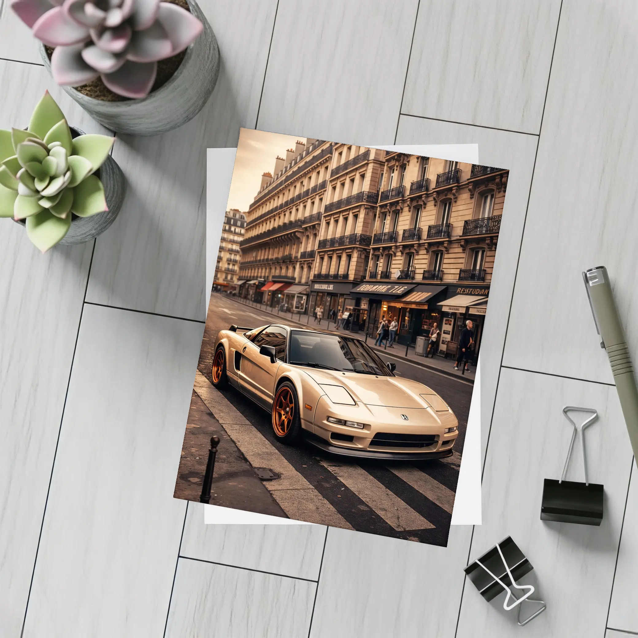 Acura NSX Gold Streets of Paris – Postcards