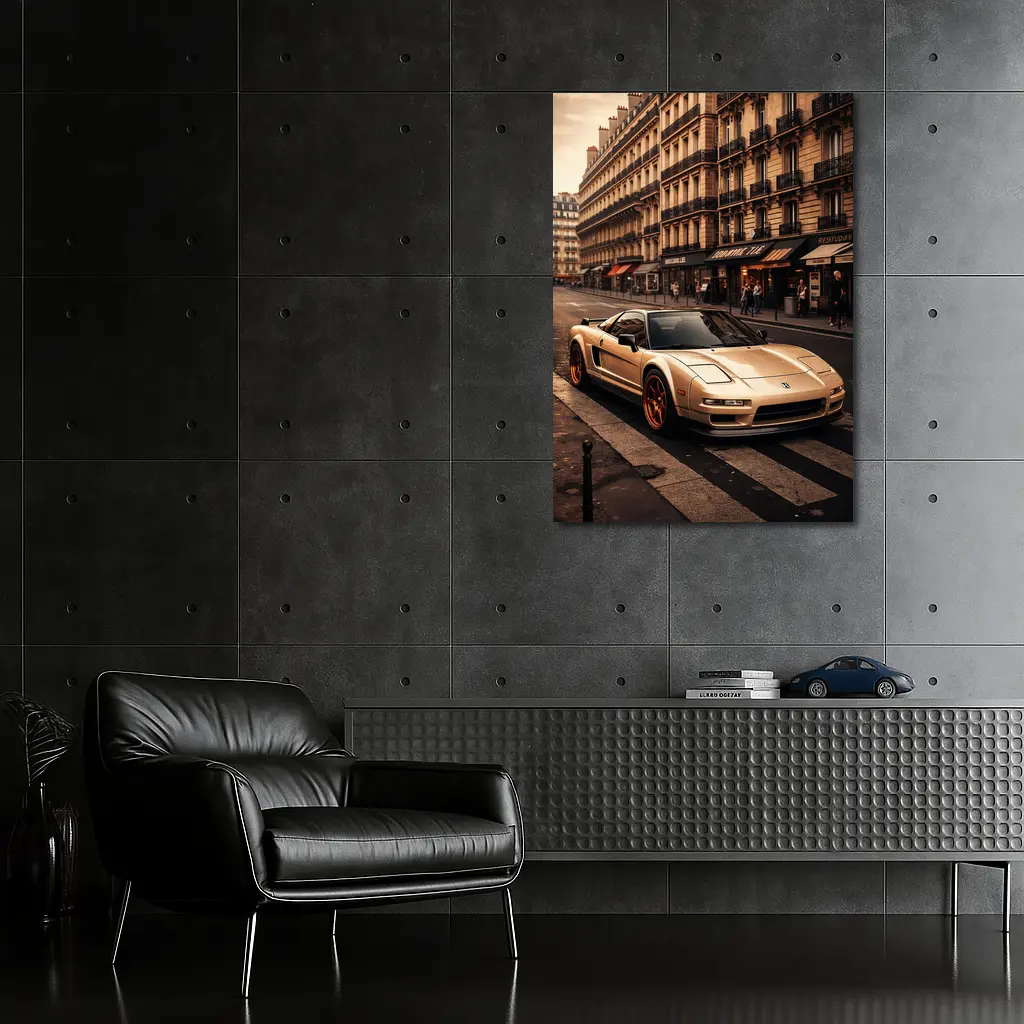 Acura NSX Gold Streets of Paris – Wall Art