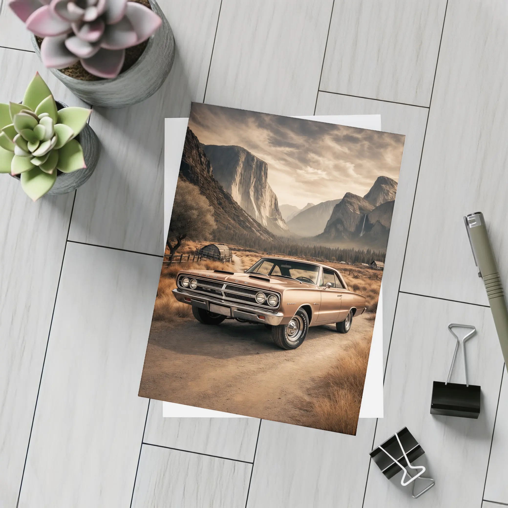 Dodge Coronet Classic Muscle Car Mountain Valley – Postcards
