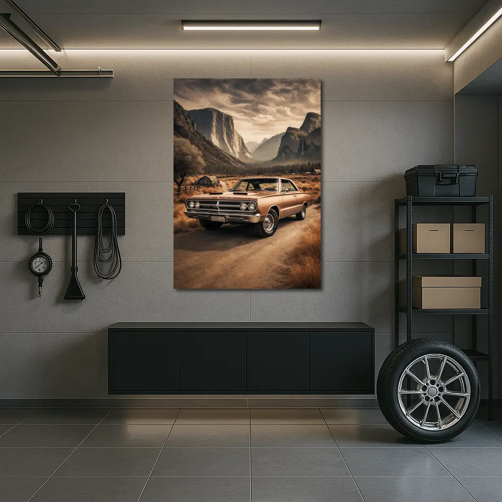 Dodge Coronet Classic Muscle Car Mountain Valley – Wall Art
