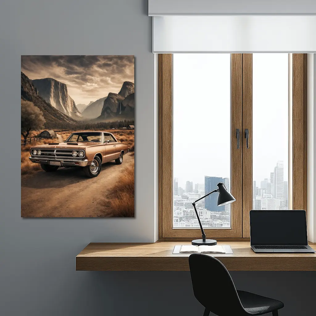 Dodge Coronet Classic Muscle Car Mountain Valley – Wall Art