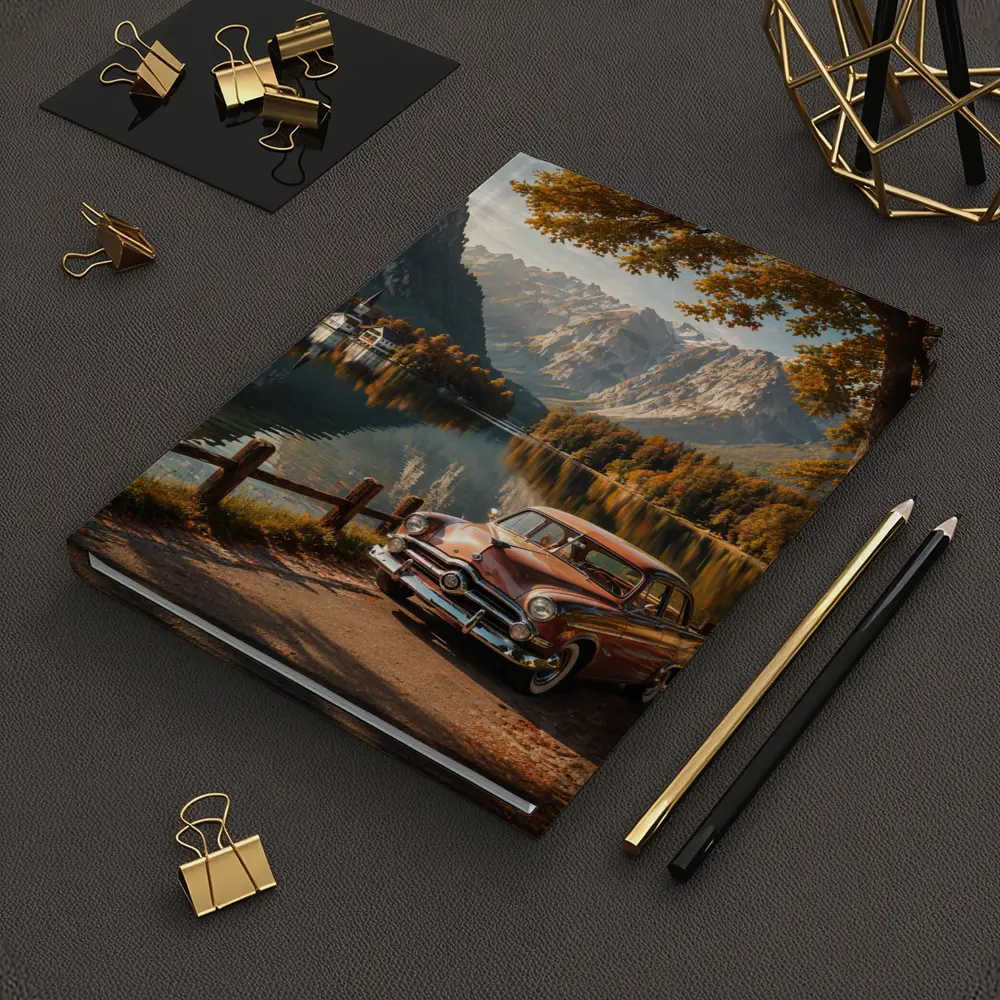 Retro Ford Classic Car Alpine Lake – Notebooks