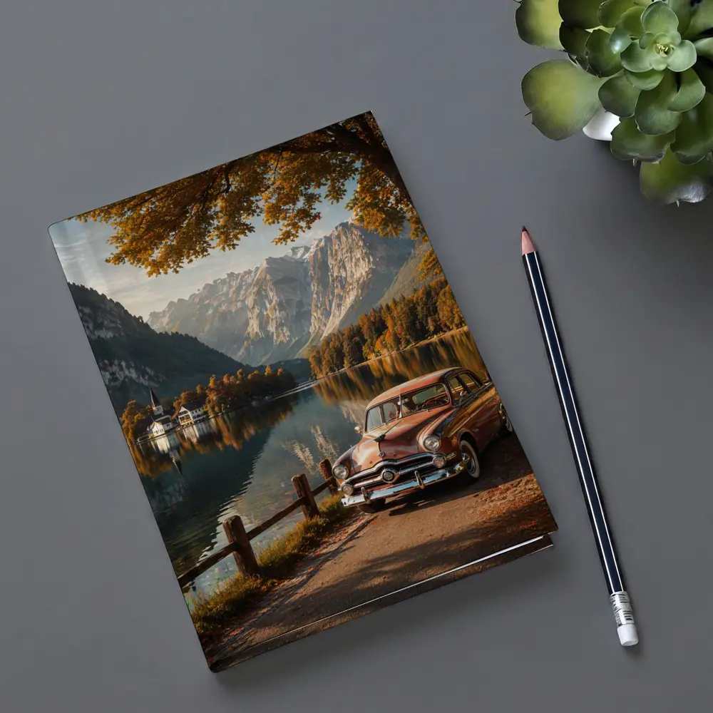 Retro Ford Classic Car Alpine Lake – Notebooks