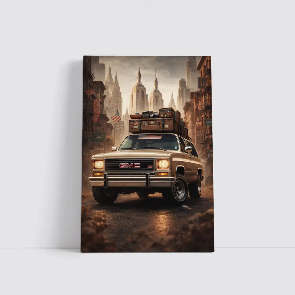 Retro GMC Truck Classic New York City – Wall Art