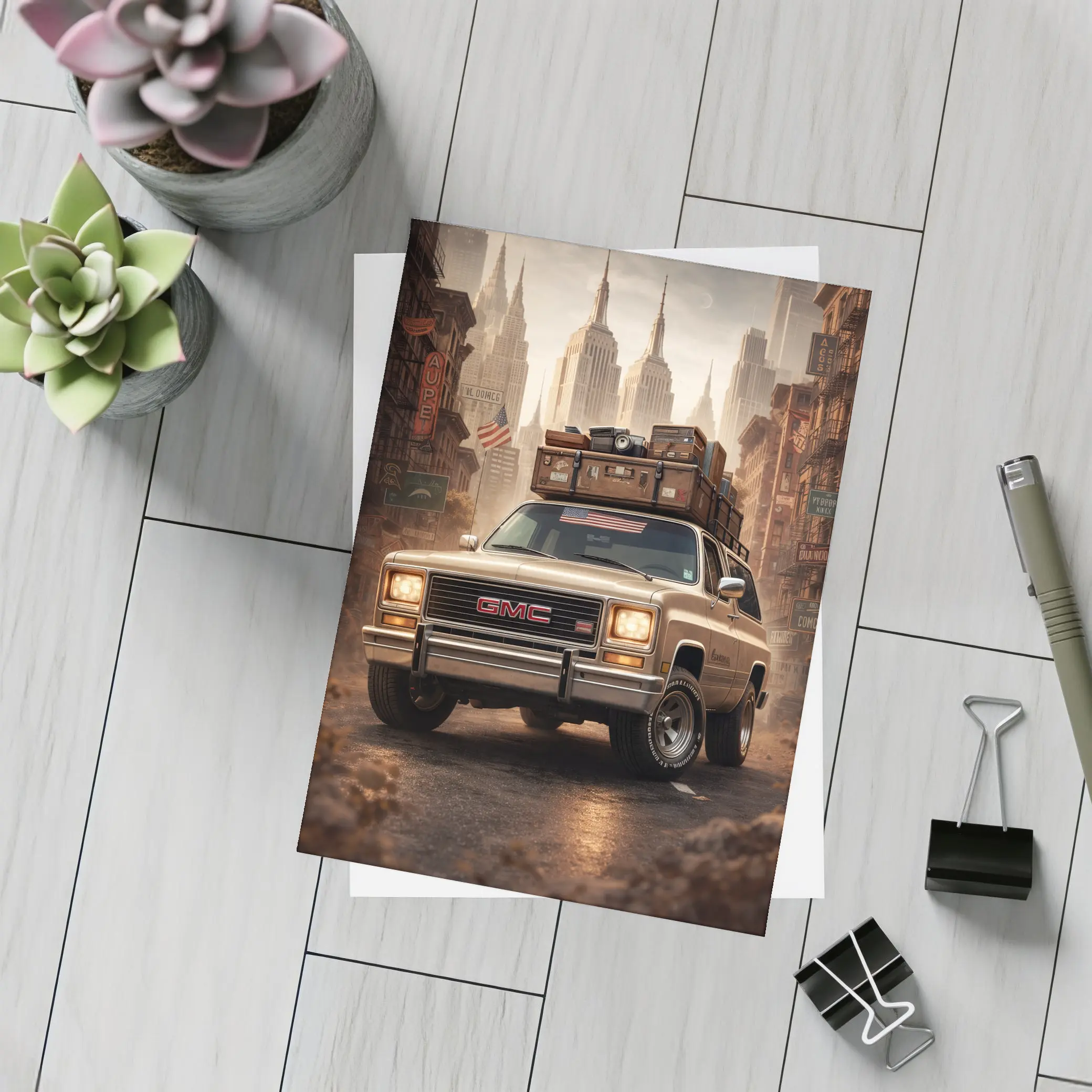 Retro GMC Truck Classic New York City – Postcards
