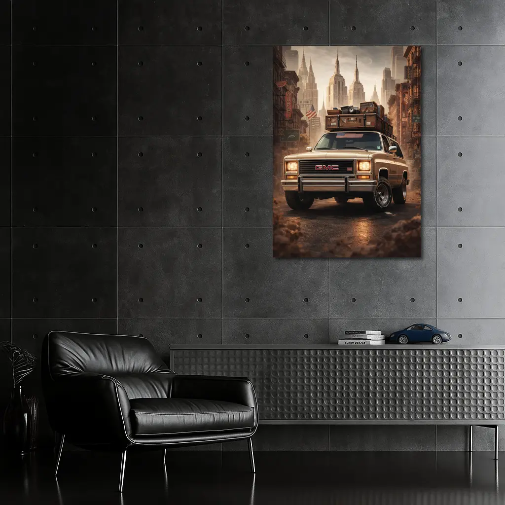 Retro GMC Truck Classic New York City – Wall Art