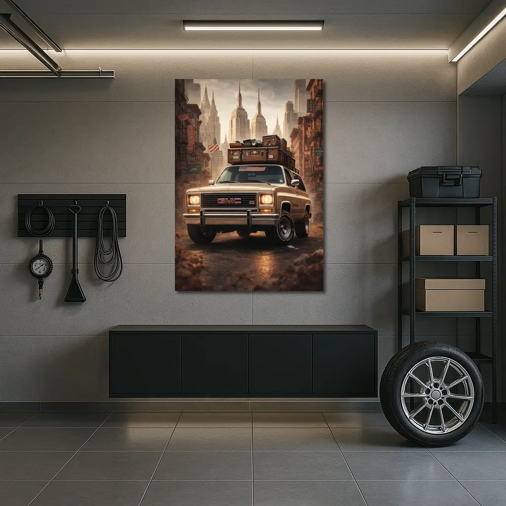 Retro GMC Truck Classic New York City – Wall Art
