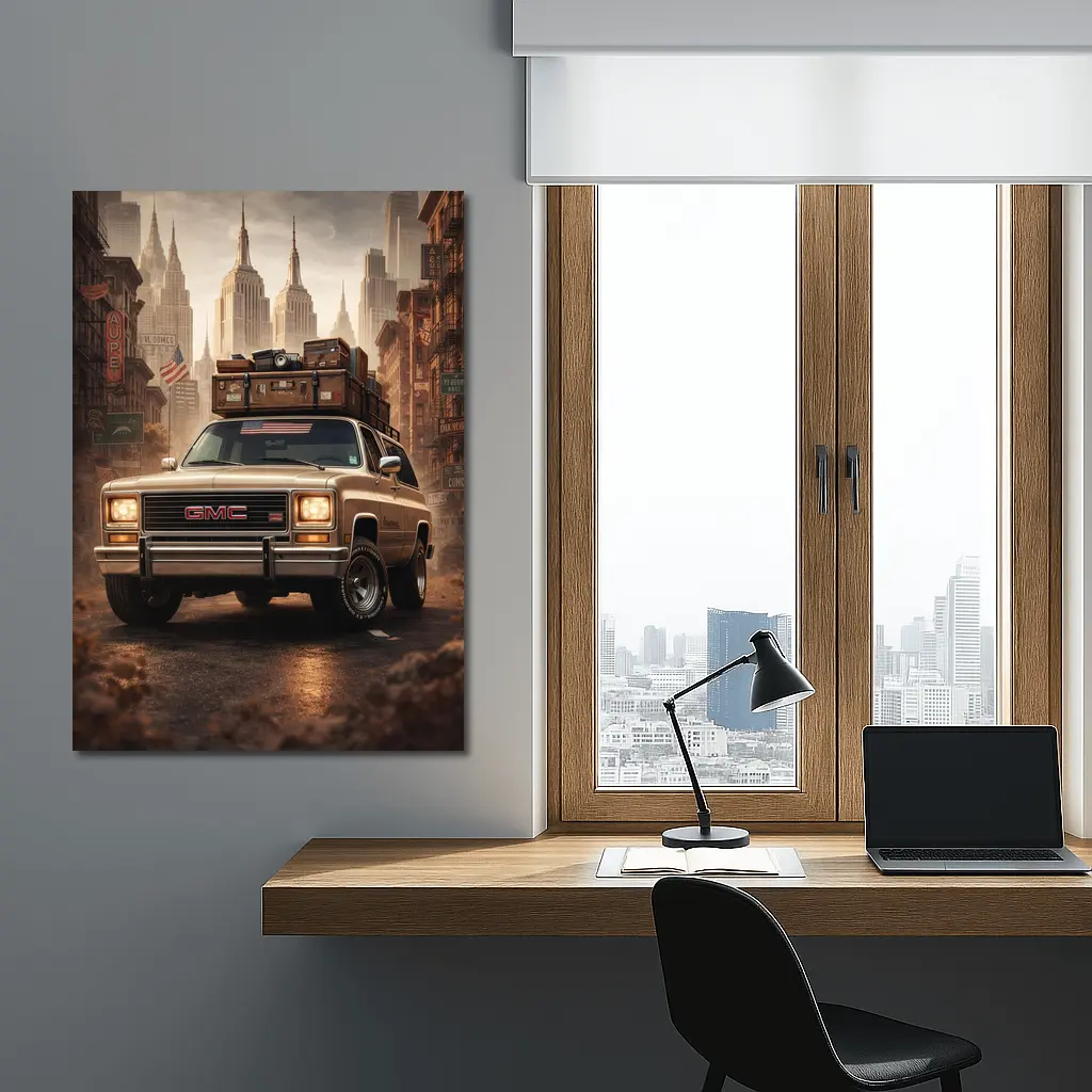 Retro GMC Truck Classic New York City – Wall Art