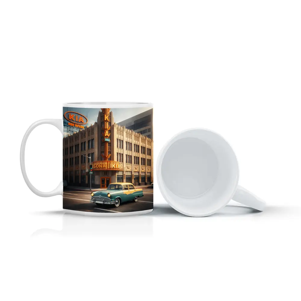 Kia Classic Car Retro Los Angeles Street – Mugs