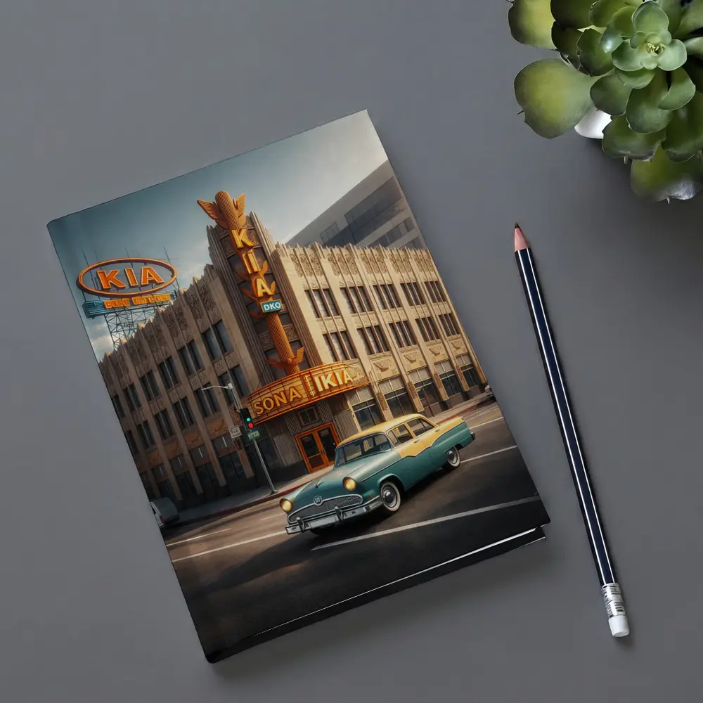 Kia Classic Car Retro Los Angeles Street – Notebooks