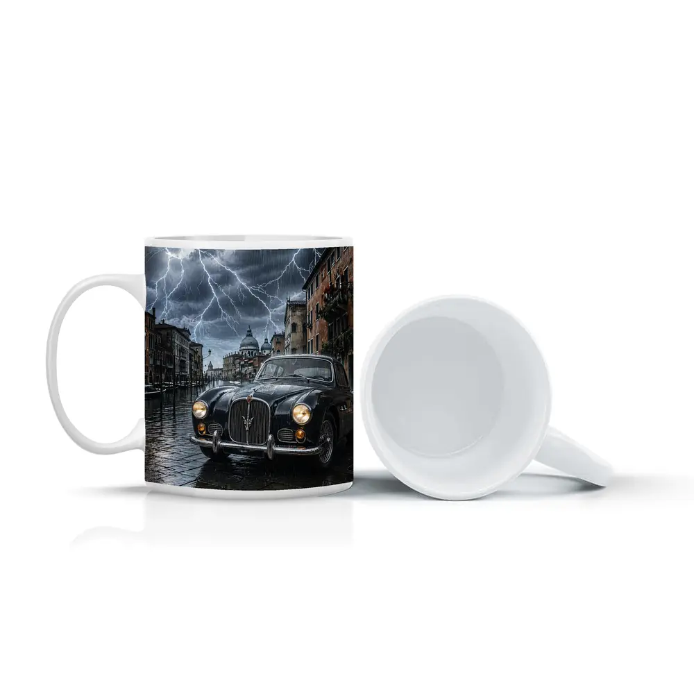 Maserati Classic Car Venice Thunderstorm Night – Mugs