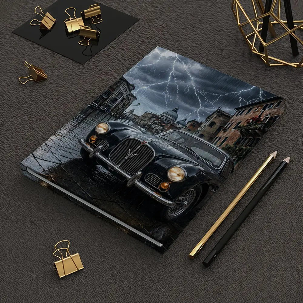 Maserati Classic Car Venice Thunderstorm Night – Notebooks