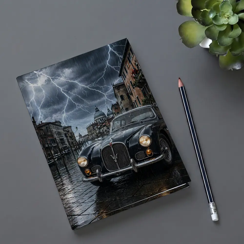 Maserati Classic Car Venice Thunderstorm Night – Notebooks