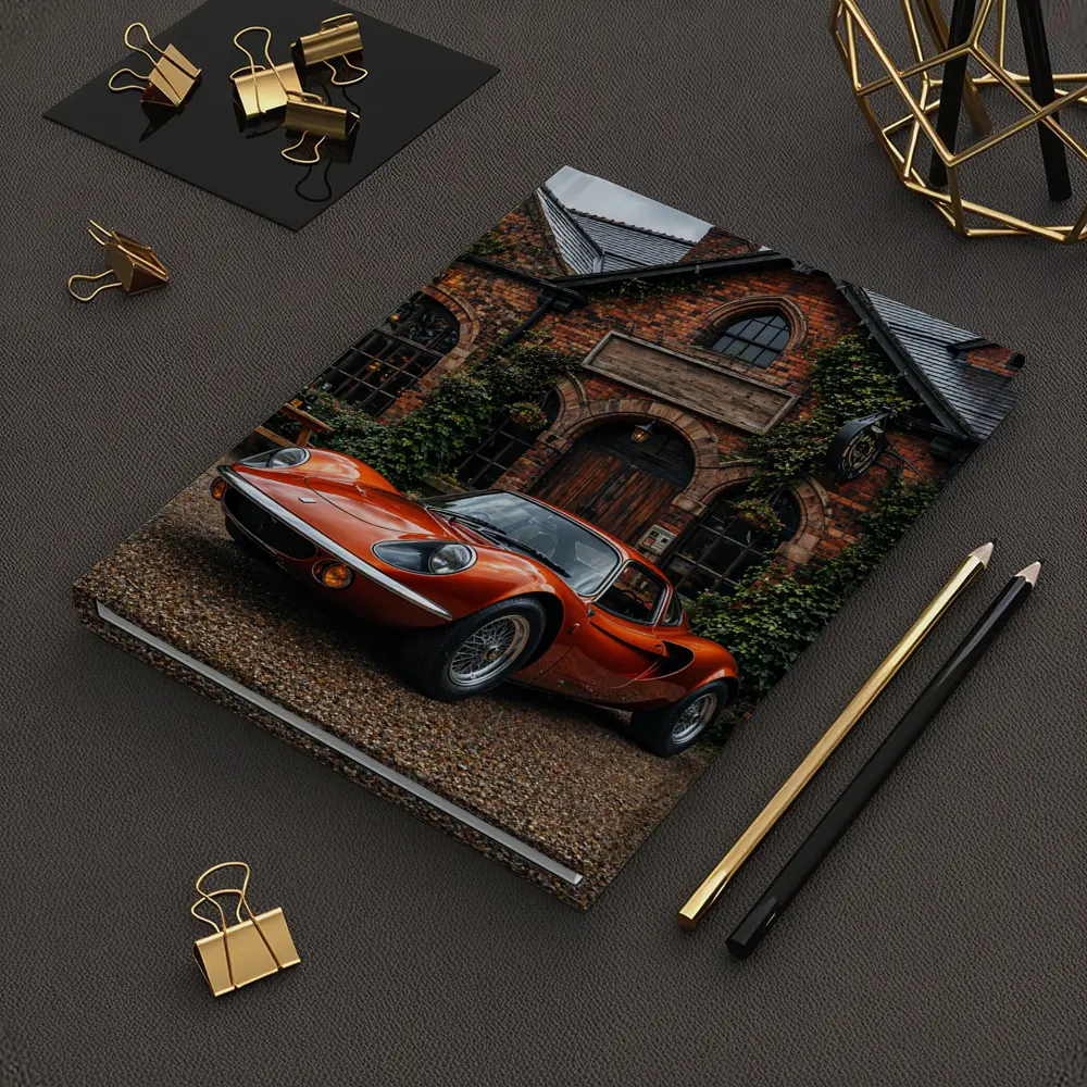 Lotus Elise Classic Red British Cottage Setting – Notebooks