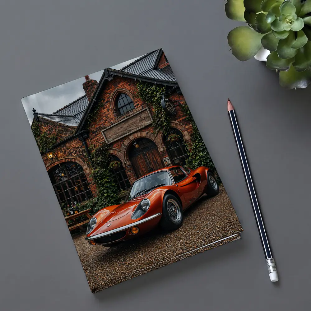 Lotus Elise Classic Red British Cottage Setting – Notebooks