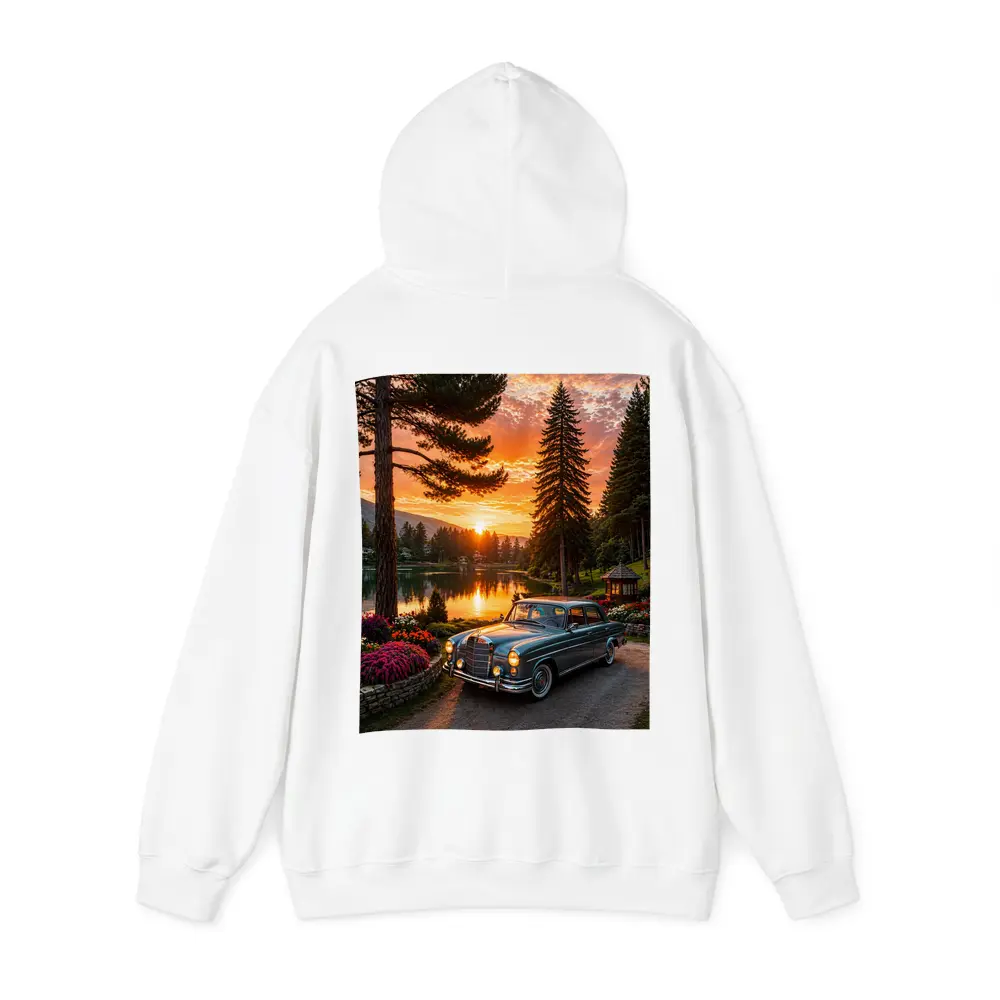 Classic Mercedes Benz Sedan Lake Sunset – Hoodies