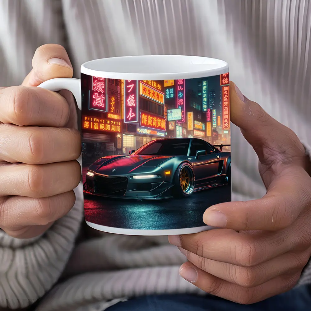 Acura NSX Neon City Night Street – Mugs