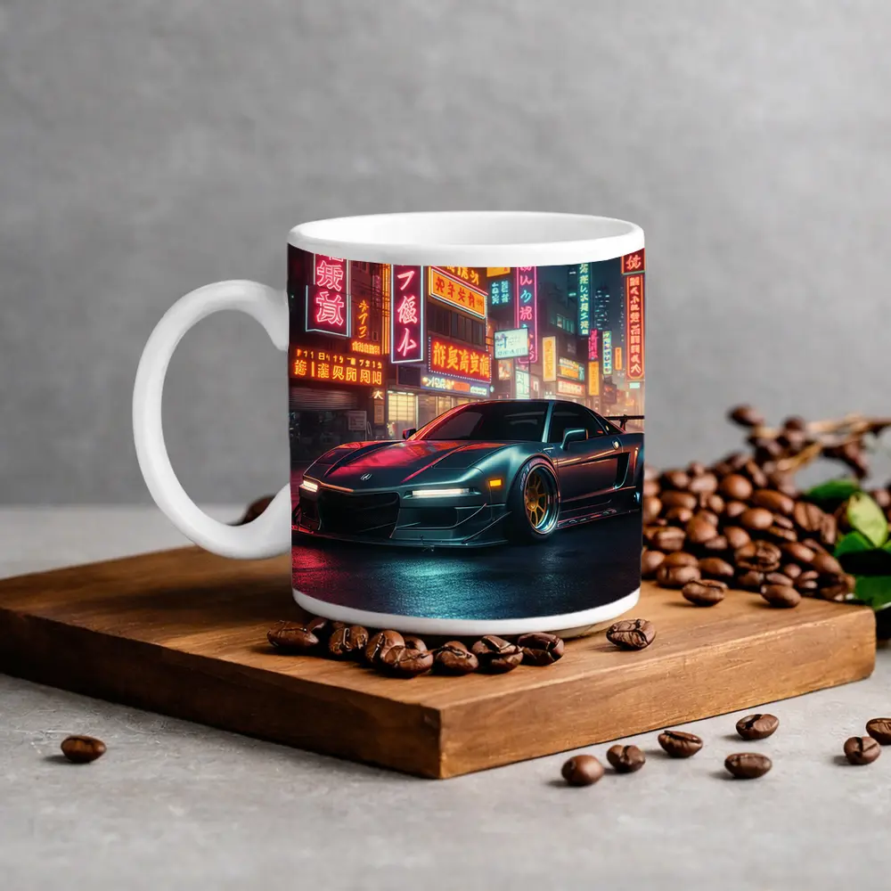 Acura NSX Neon City Night Street – Mugs
