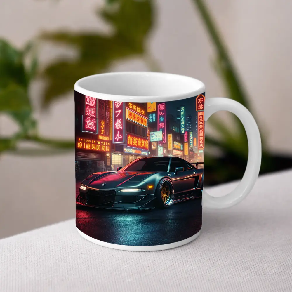 Acura NSX Neon City Night Street – Mugs
