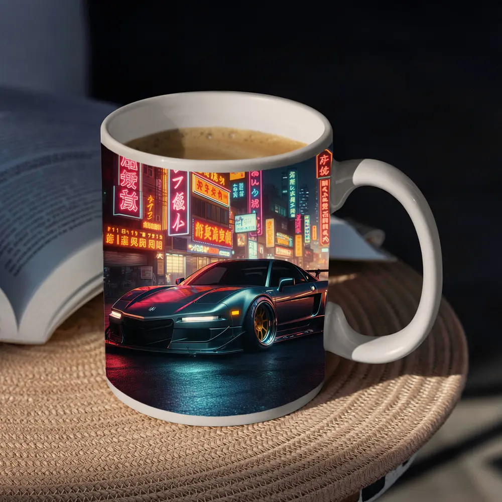 Acura NSX Neon City Night Street – Mugs