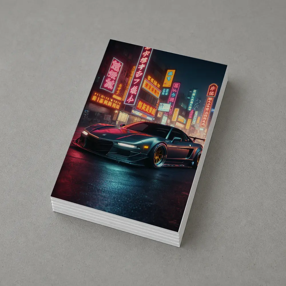 Acura NSX Neon City Night Street – Postcards