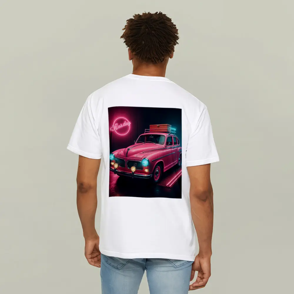 Retro Volvo Classic Car Neon Garage – T-Shirts