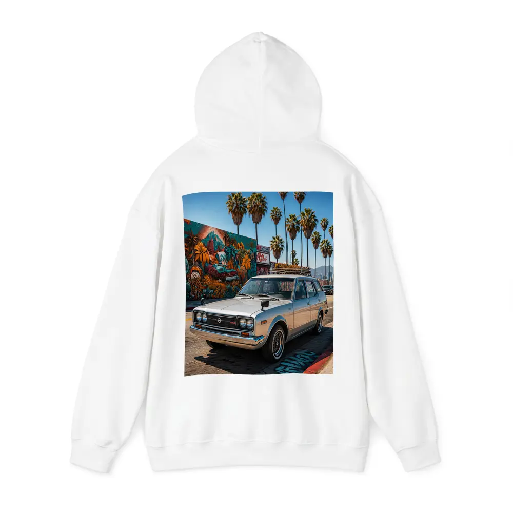 Retro Nissan Wagon Los Angeles Street Mural – Hoodies