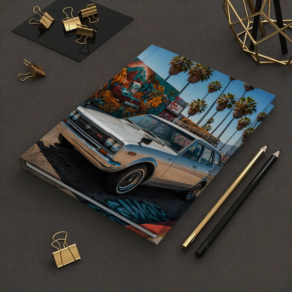 Retro Nissan Wagon Los Angeles Street Mural – Notebooks