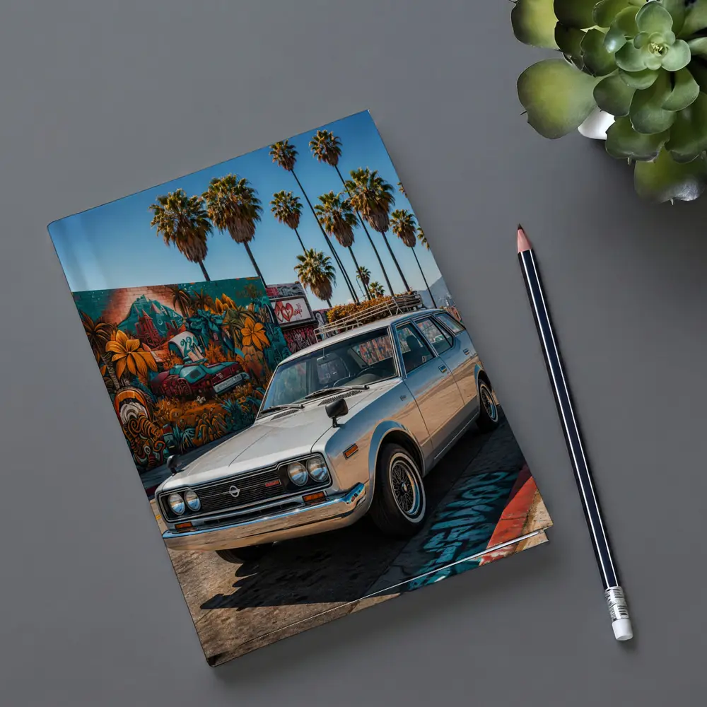 Retro Nissan Wagon Los Angeles Street Mural – Notebooks